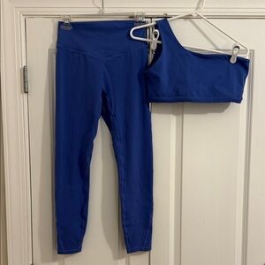 ACTA Wild Indigo One-Shoulder Sports Bra and Leggings Set